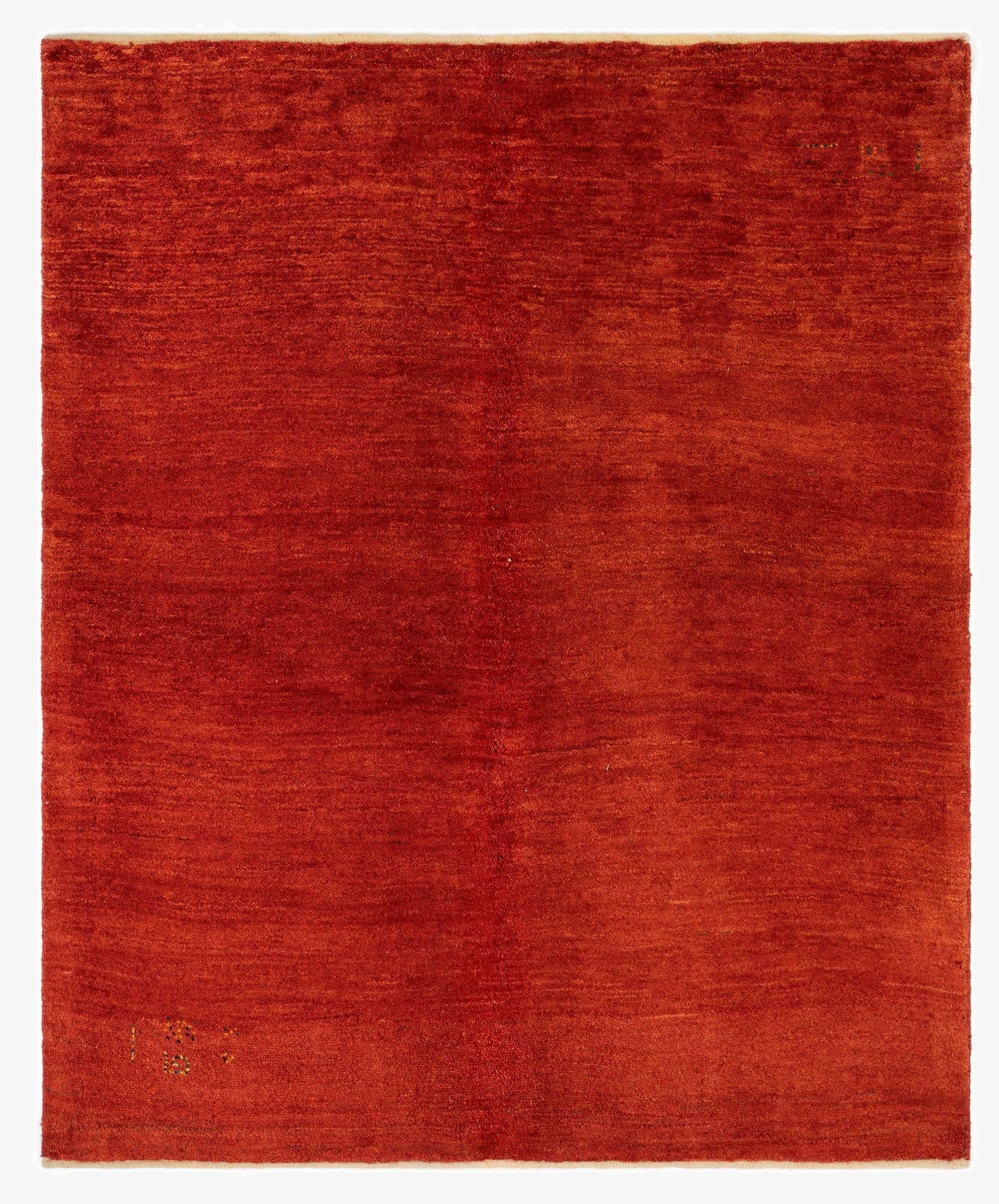  5' 3 x 6' 4  Hand Knotted Gabbeh Shouli Persian Wool Rug