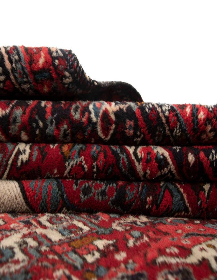 Detail image of  8' 6 x 11' 8  Hand Knotted Gharajeh Persian Wool Rug