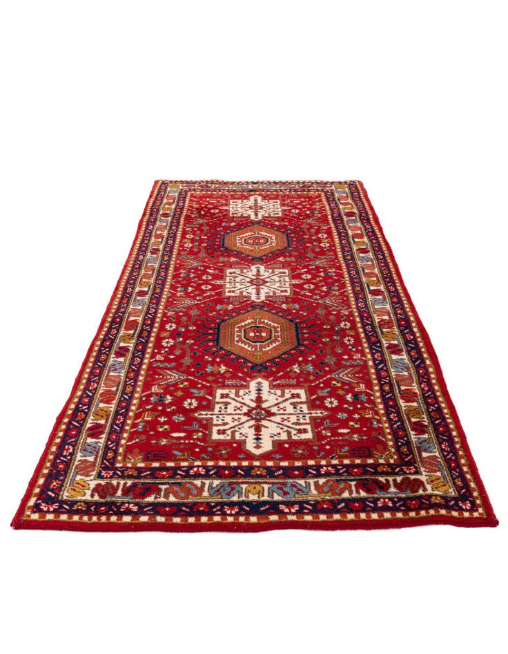 Detail image of 3' 5 x 6' 7 Hand Knotted Gharajeh Wool Rug