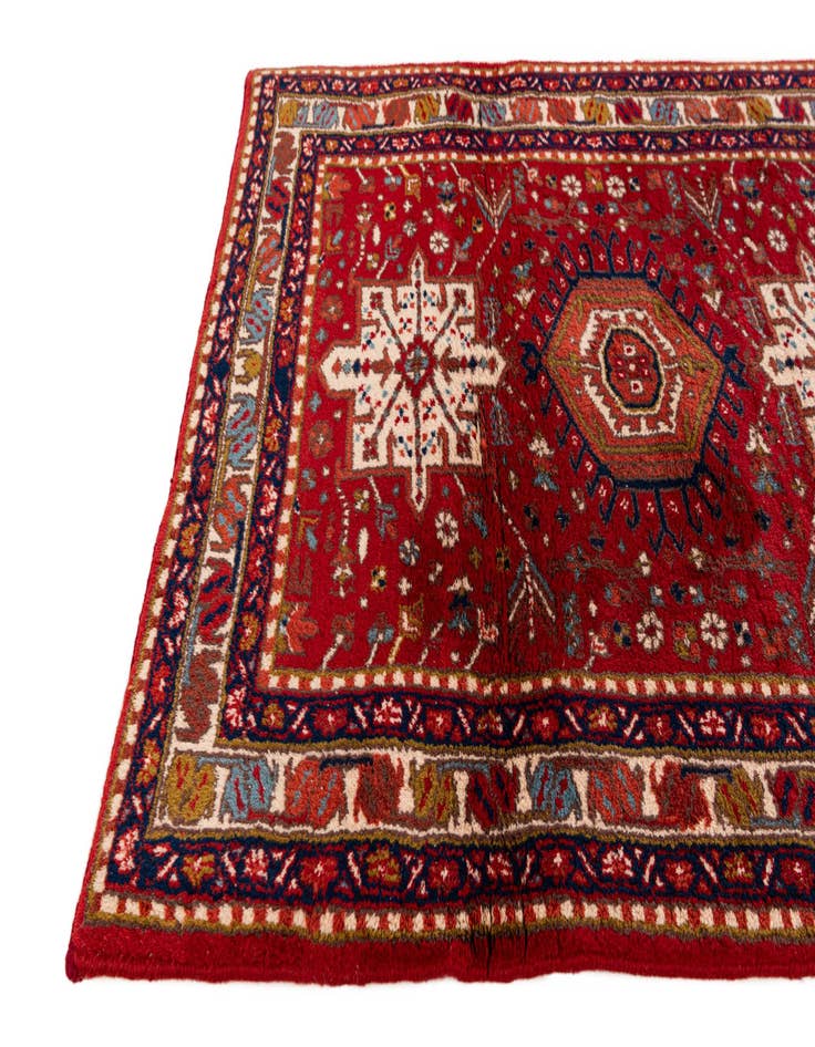 Detail image of 3' 5 x 6' 7 Hand Knotted Gharajeh Wool Rug