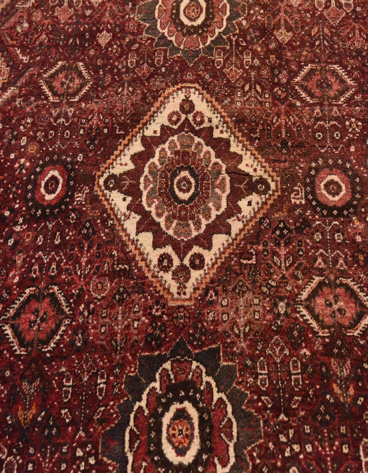 Detail image of  7' 2 x 10' 6  Hand Knotted Ghashghaei Persian Wool Rug