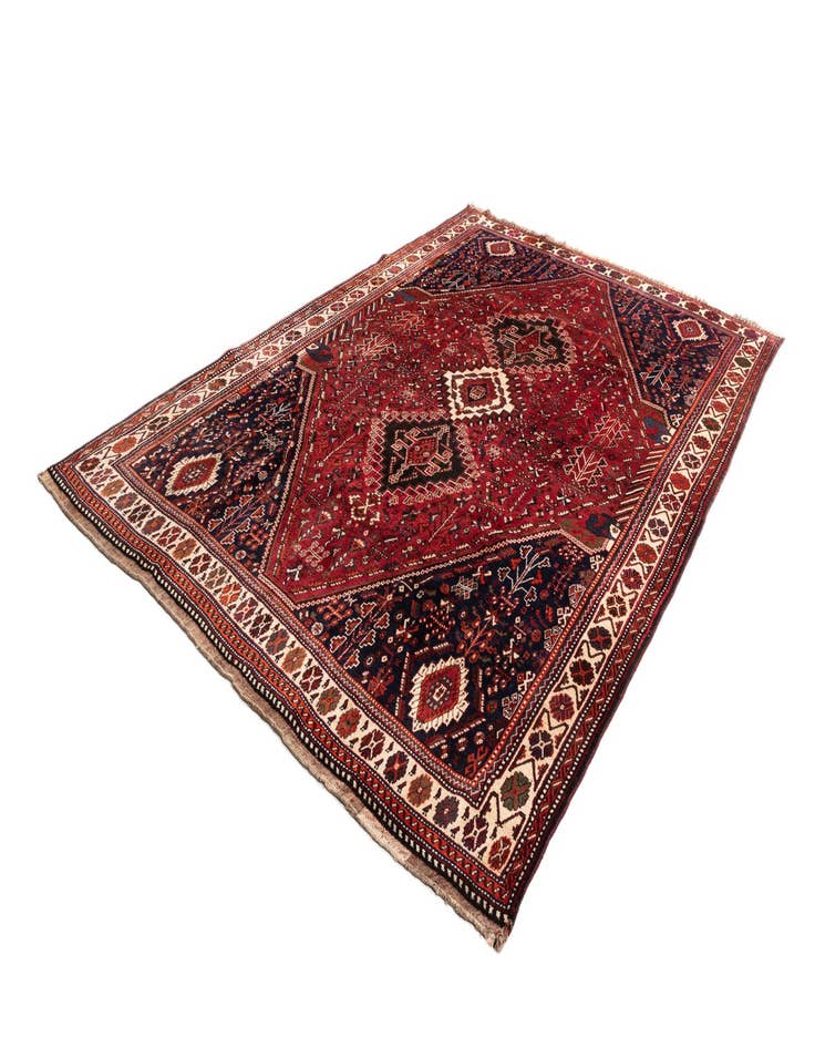 Detail image of  7' x 10' 6 Ghashghai Wool Rug