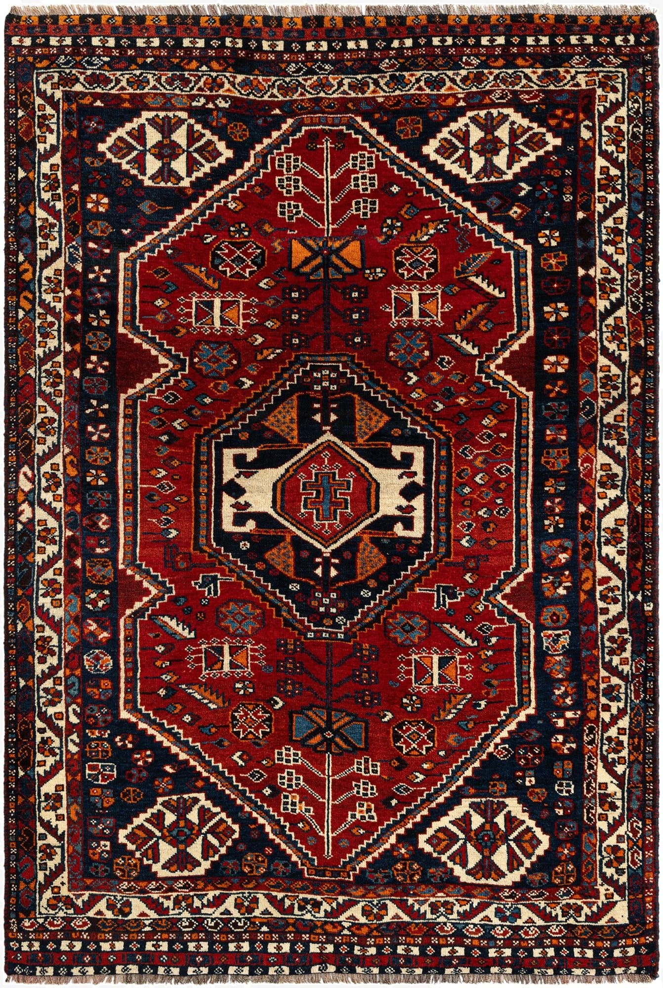  4' 6 x 6' 8 Ghashghai Wool Rug