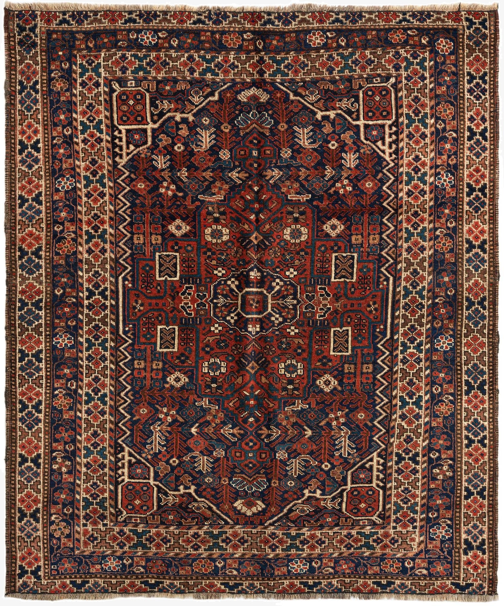  5' 1 x 6' 1 Ghashghai Wool Rug
