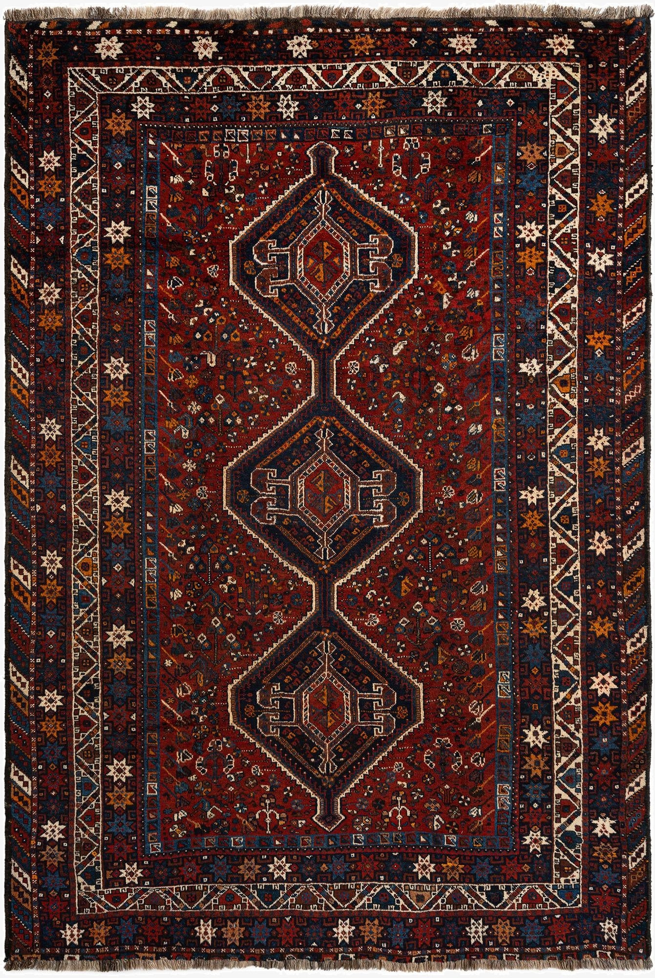  7' 2 x 10' 6 Ghashghai Wool Rug