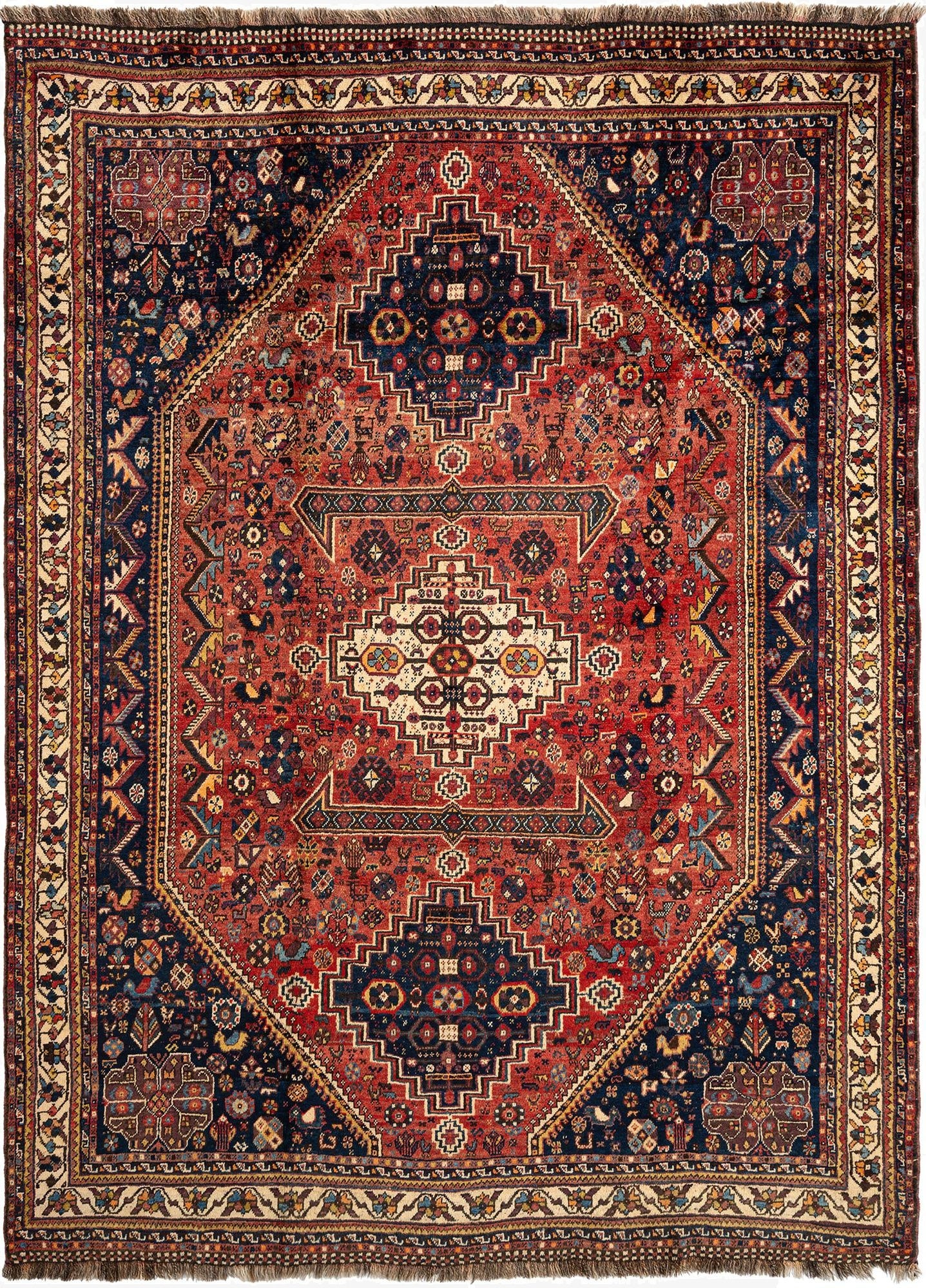  7' 2 x 9' 9 Ghashghai Wool Rug