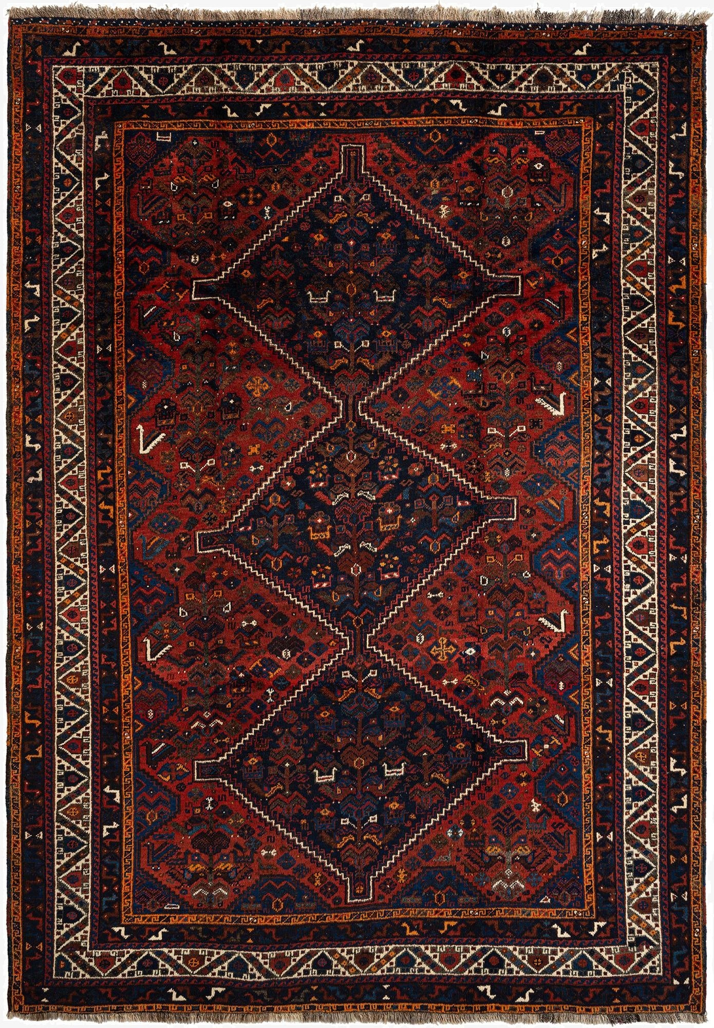  7' 3 x 10' 5 Ghashghai Wool Rug