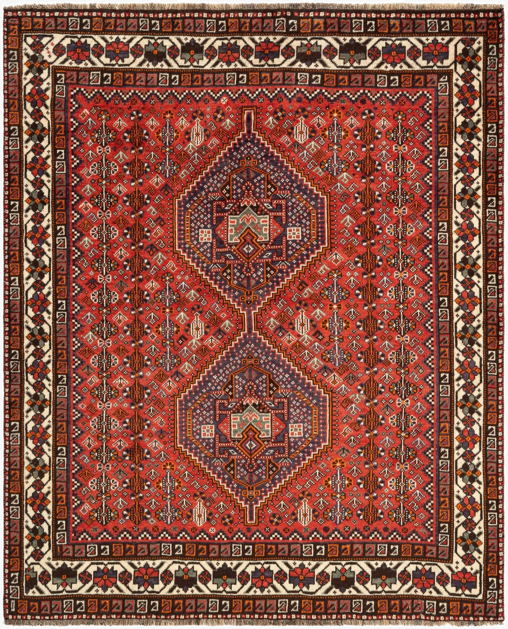  5' 3 x 6' 4 Ghashghai Wool Rug