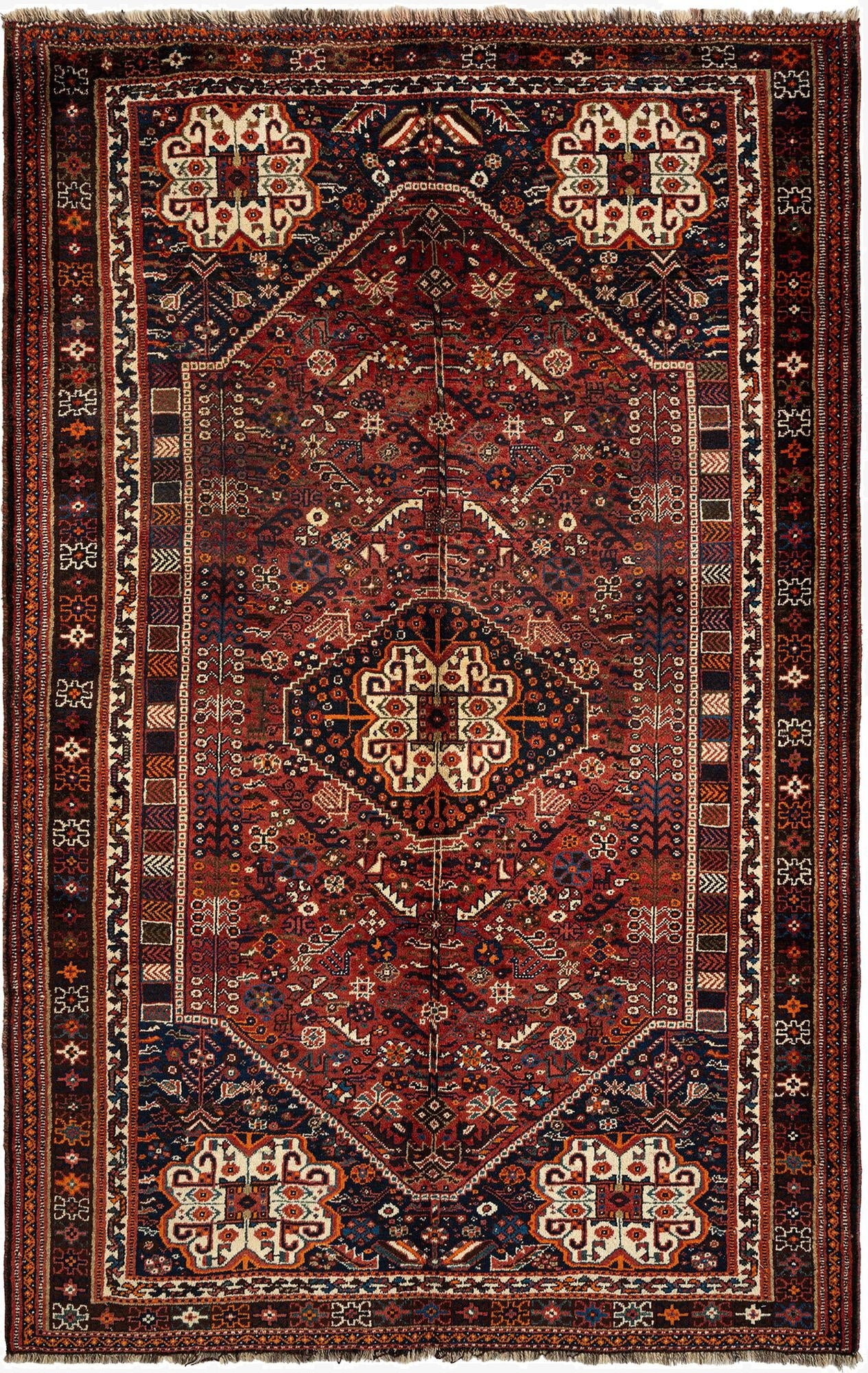  5' 4 x 8' 8 Ghashghai Wool Rug