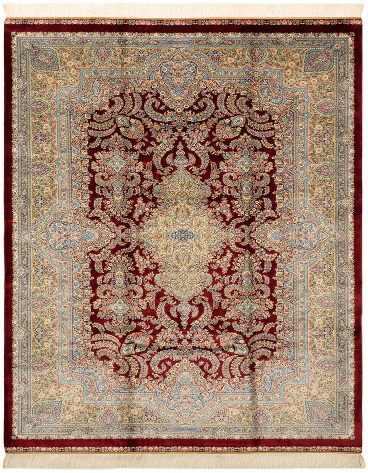 Detail image of  4' 9 x 7' 5 Ghom Design Rug