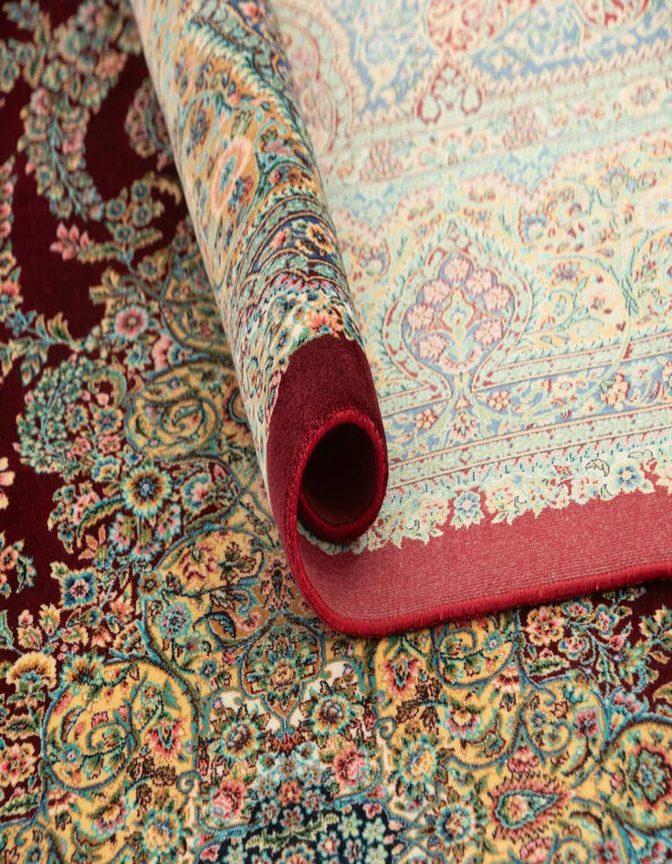 Detail image of  4' 9 x 7' 5 Ghom Design Rug