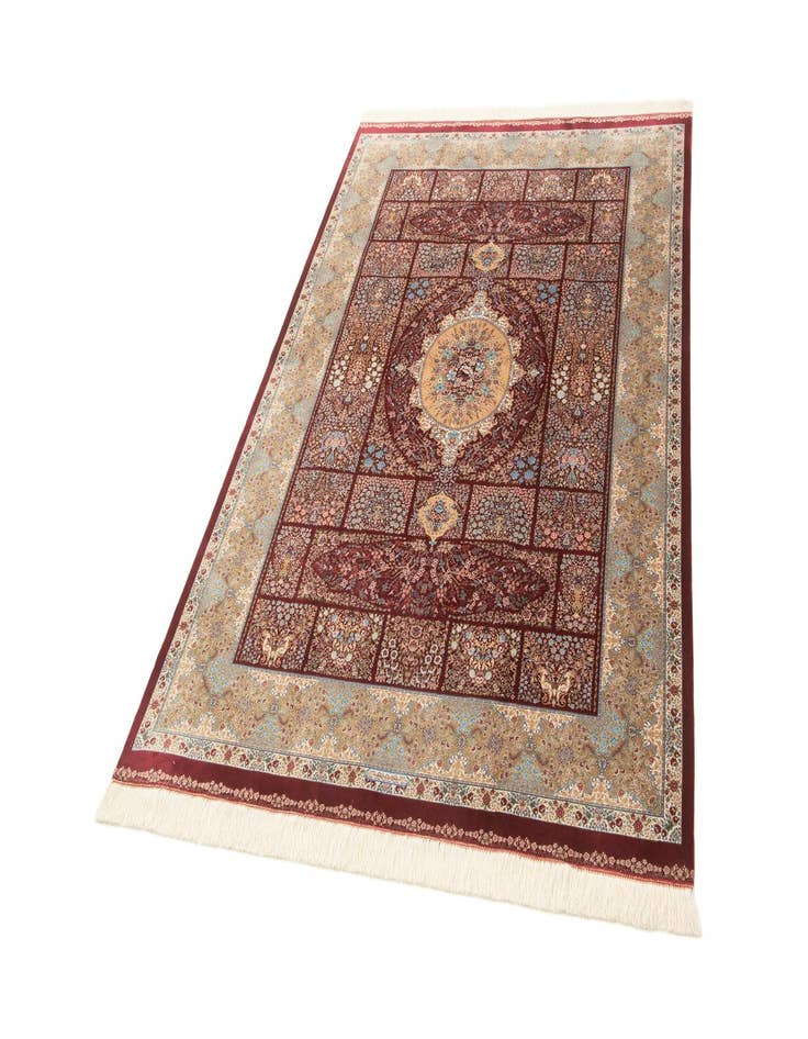 Detail image of  4' 9 x 7' 5 Ghom Design Rug