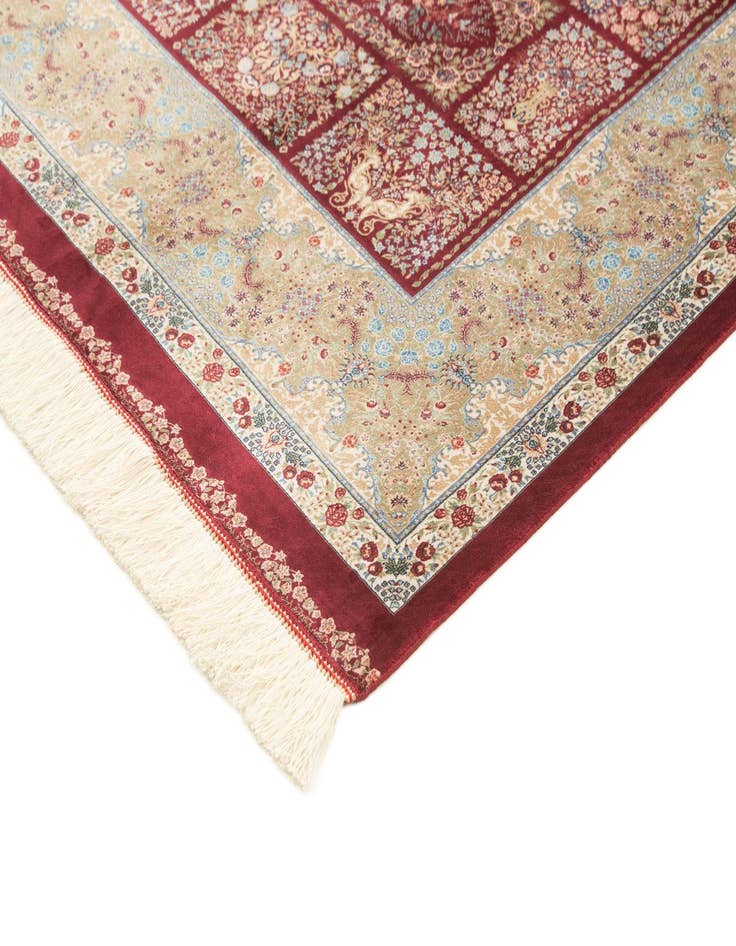 Detail image of  4' 9 x 7' 5 Ghom Design Rug