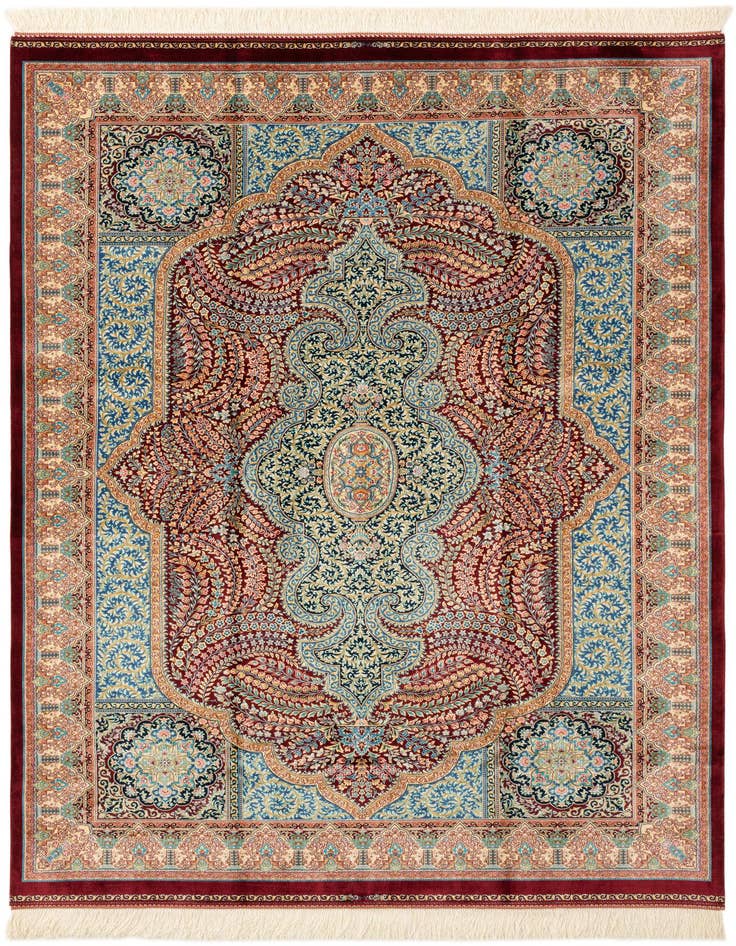 Detail image of  4' 4 x 6' 4 Ghom Design Rug