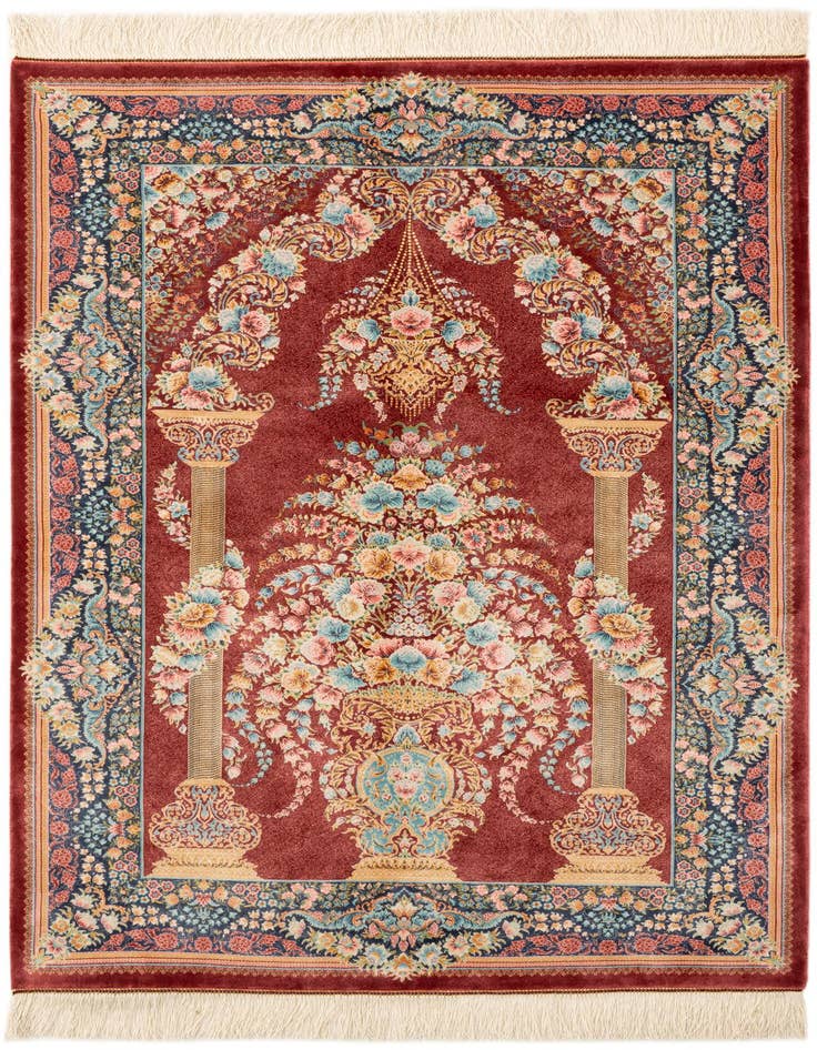Detail image of  3' 3 x 4' 9 Ghom Design Rug