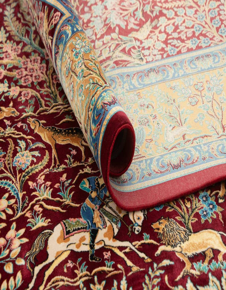 Detail image of  4' 4 x 6' 5 Ghom Design Rug