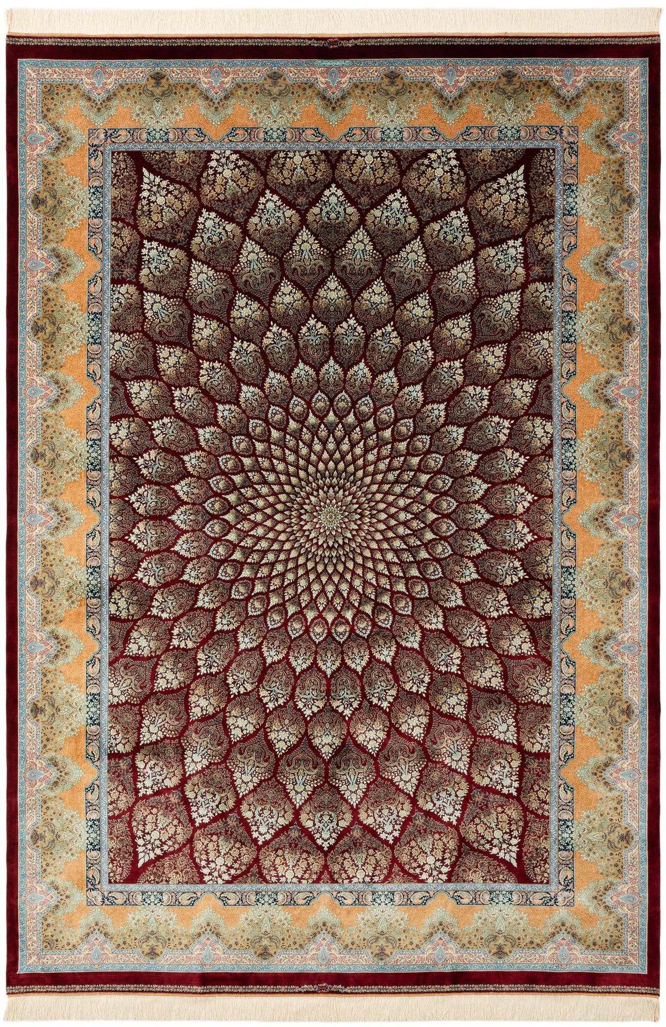  6' 7 x 9' 7 Ghom Design Rug