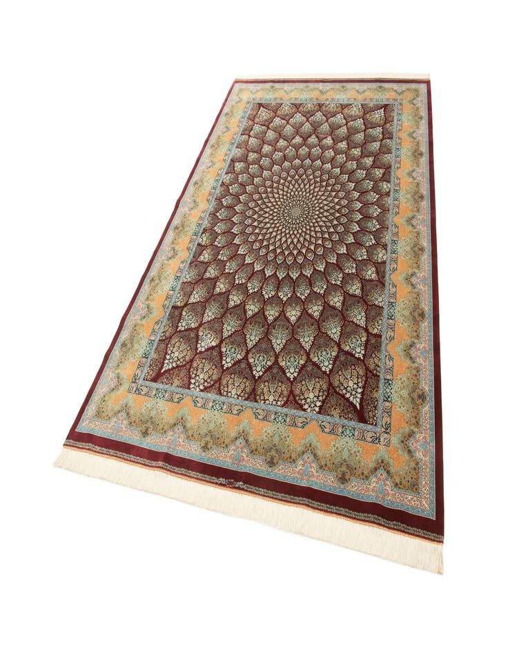 Detail image of  6' 7 x 9' 7 Ghom Design Rug