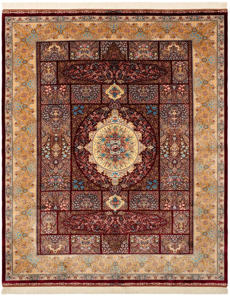 Detail image of  6' 7 x 9' 8 Ghom Design Rug