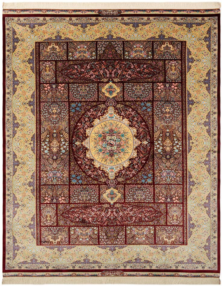 Detail image of  6' 6 x 9' 8 Ghom Design Rug