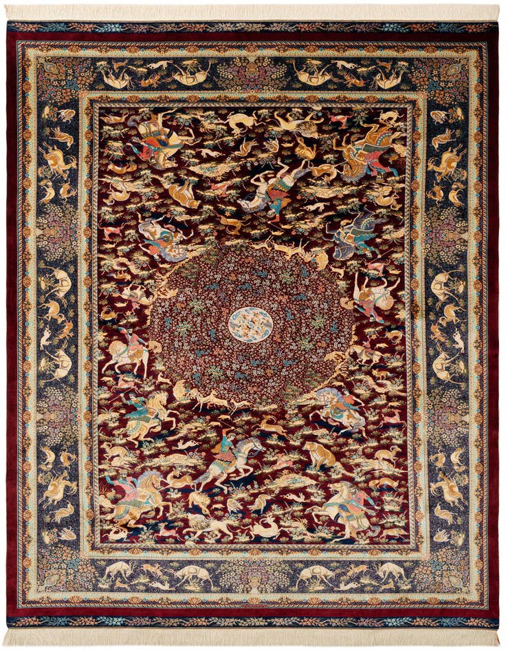 Detail image of  6' 6 x 9' 7 Ghom Design Rug