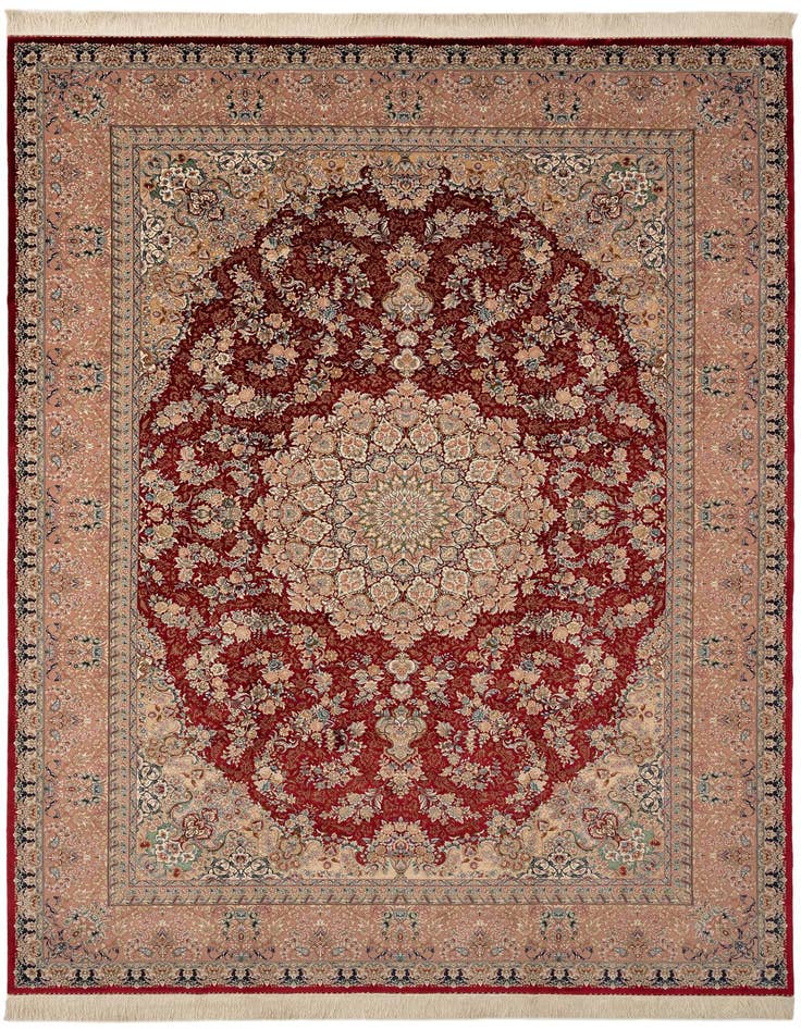 Detail image of  7' 11 x 11' 1 Ghom Design Rug