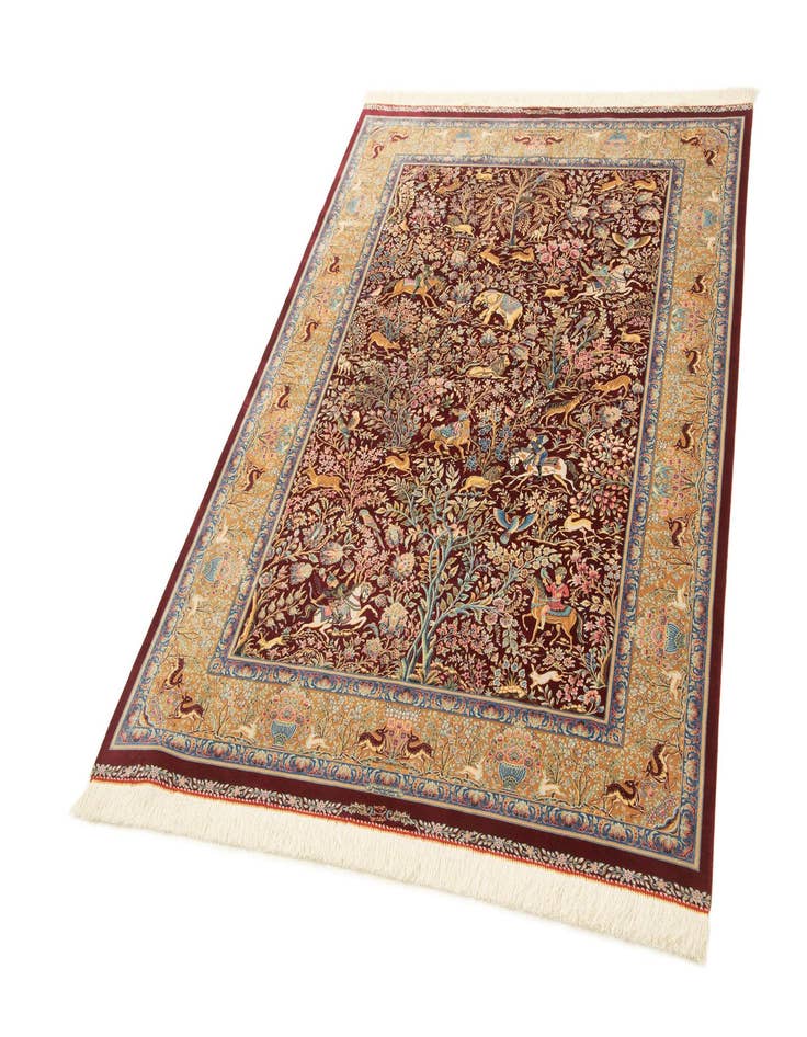 Detail image of  4' 5 x 6' 5 Ghom Design Rug