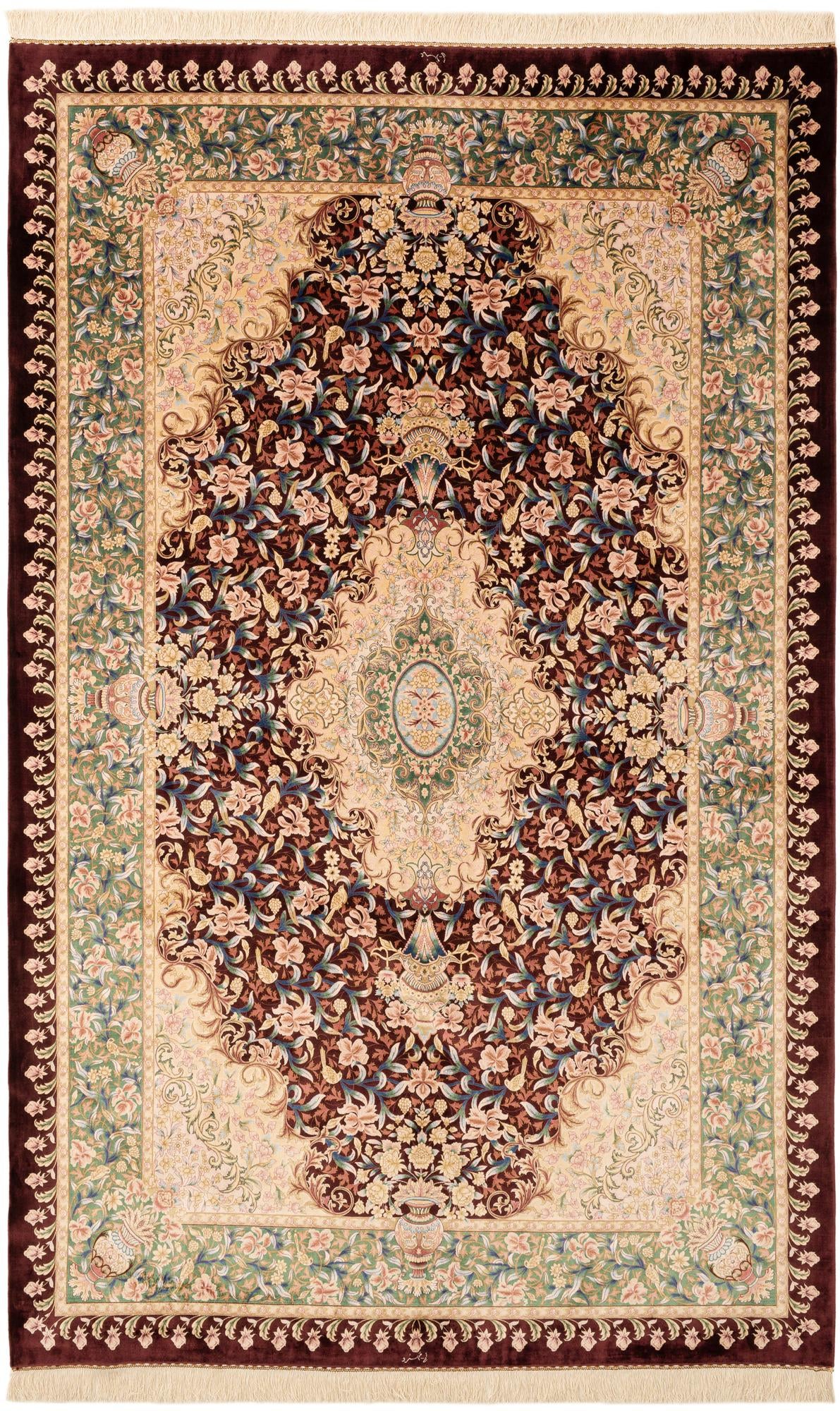  5' 8 x 8' 11 Ghom Design Rug