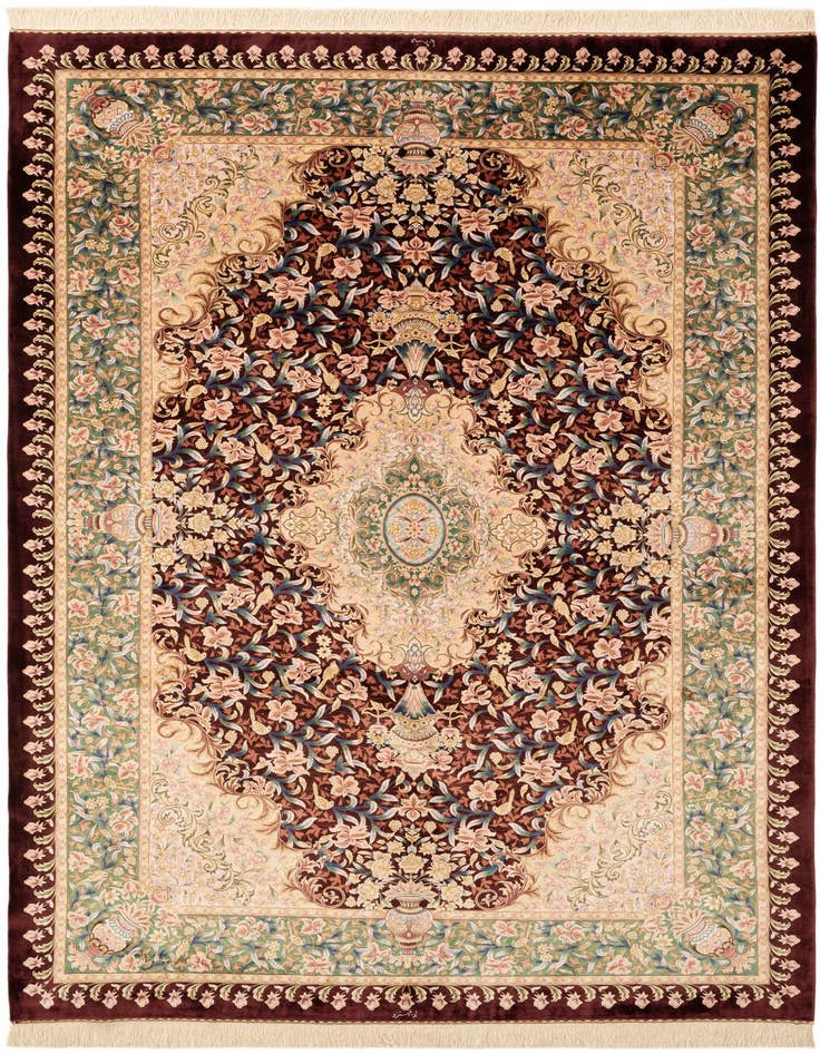 Detail image of  5' 8 x 8' 11 Ghom Design Rug