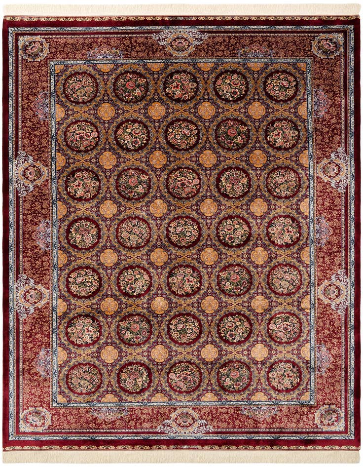 Detail image of  6' 6 x 9' 7 Ghom Design Rug