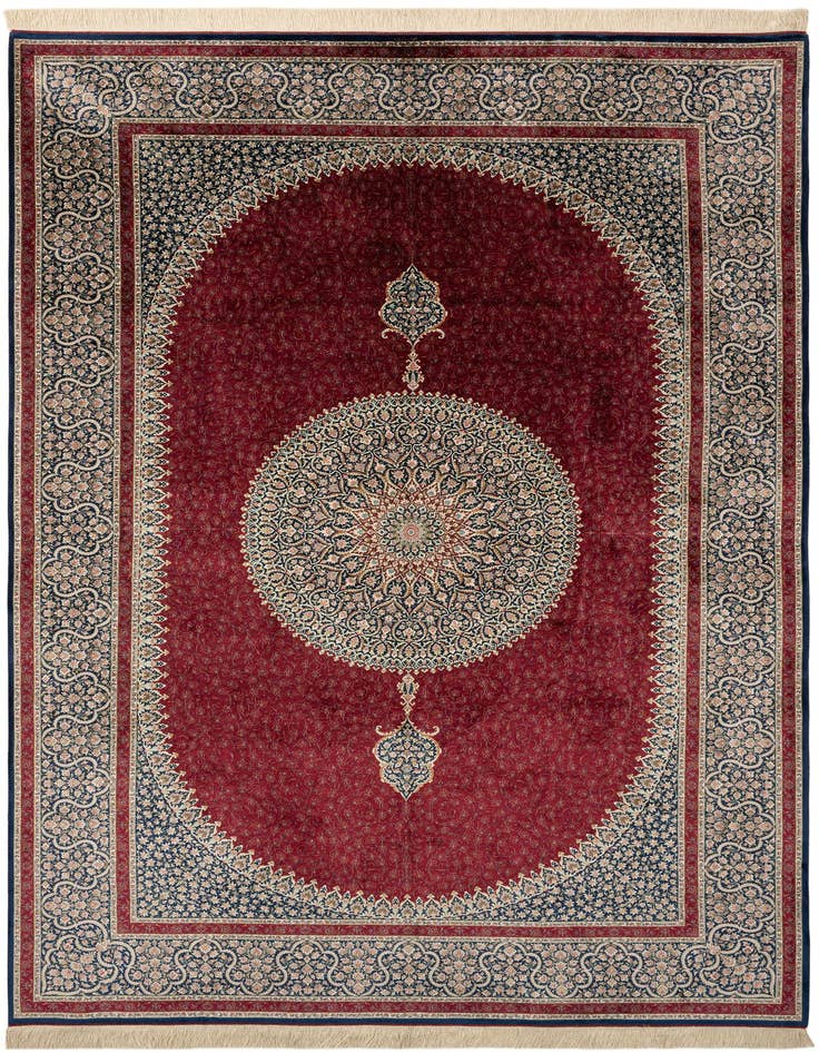 Detail image of  6' 5 x 9' 11 Ghom Design Rug