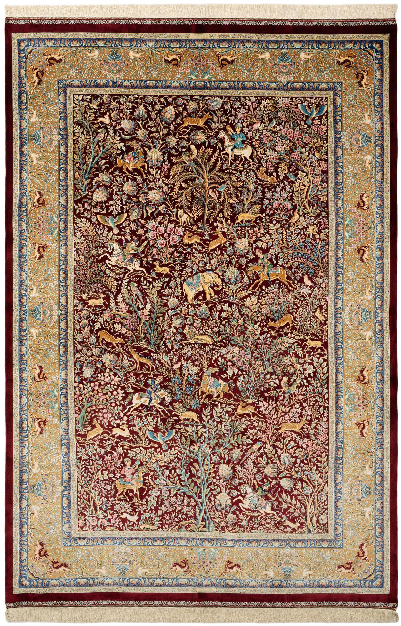  6' 6 x 9' 7 Ghom Design Rug