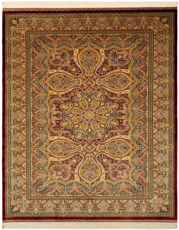 Detail image of  6' 5 x 9' 7 Ghom Design Rug