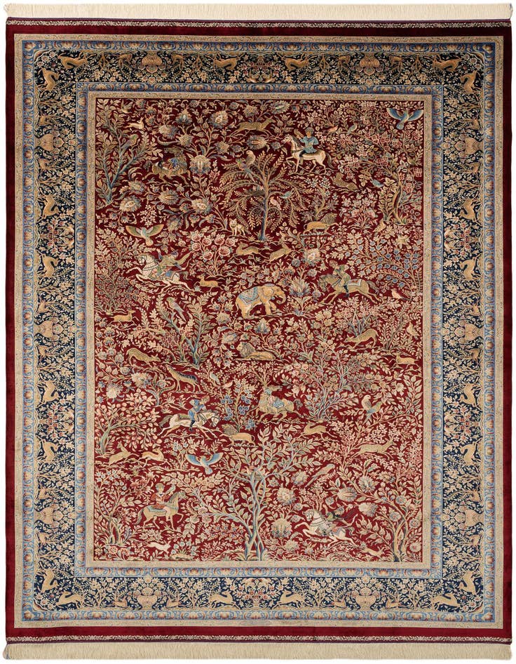 Detail image of  6' 6 x 9' 7 Ghom Design Rug