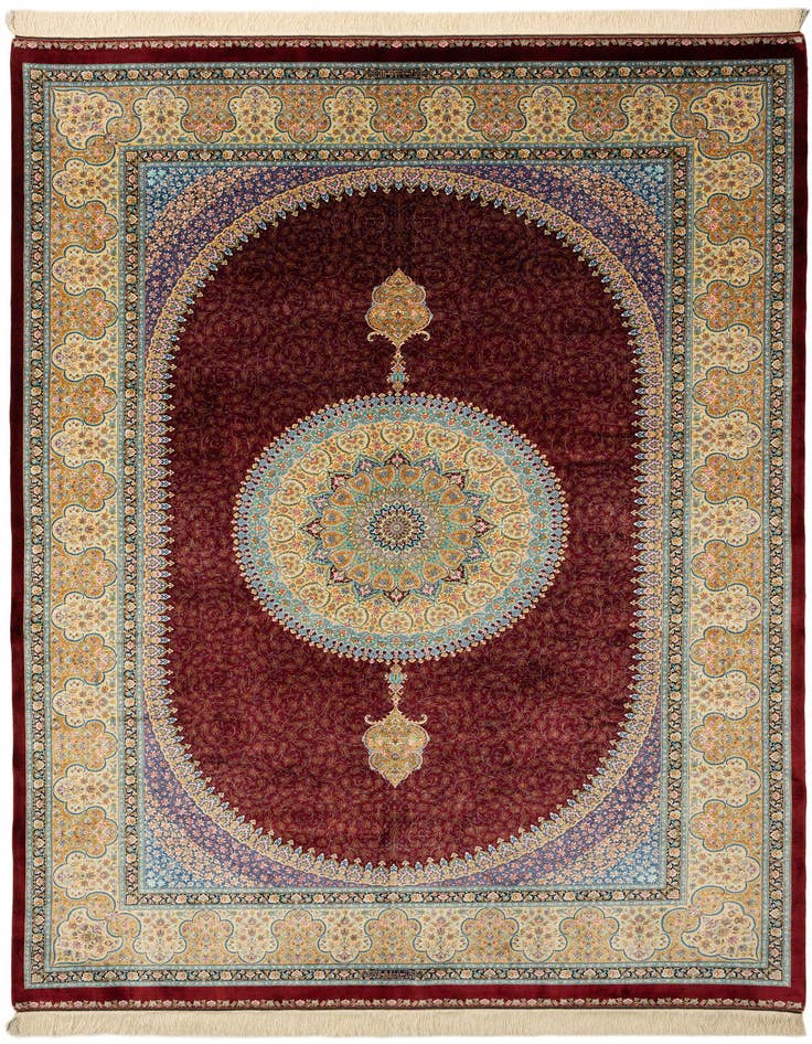 Detail image of  6' 5 x 9' 7 Ghom Design Rug