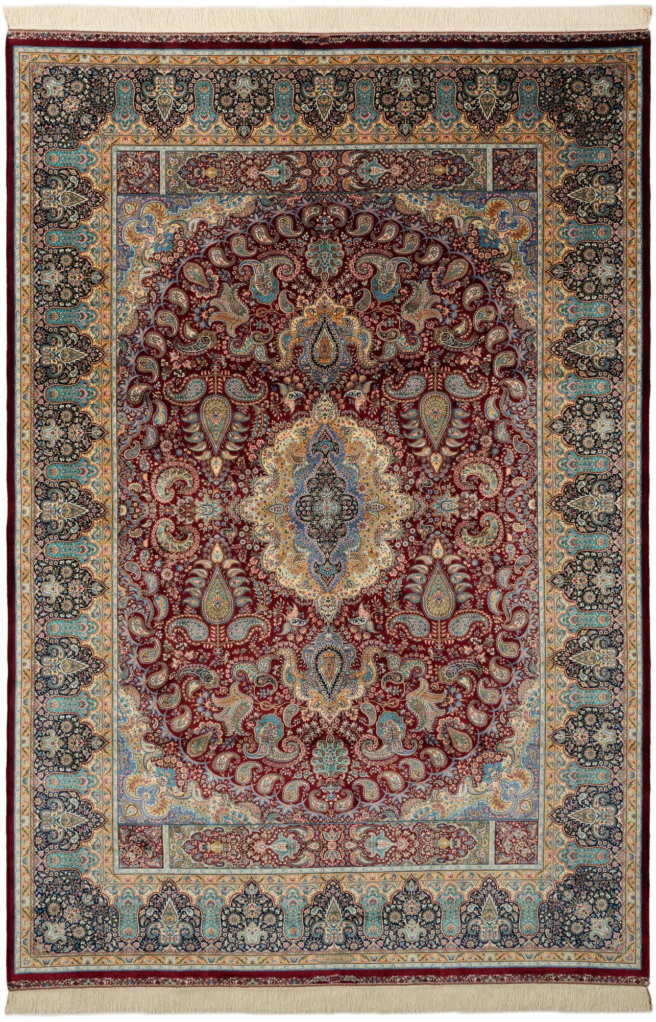  6' 6 x 9' 7 Ghom Design Rug