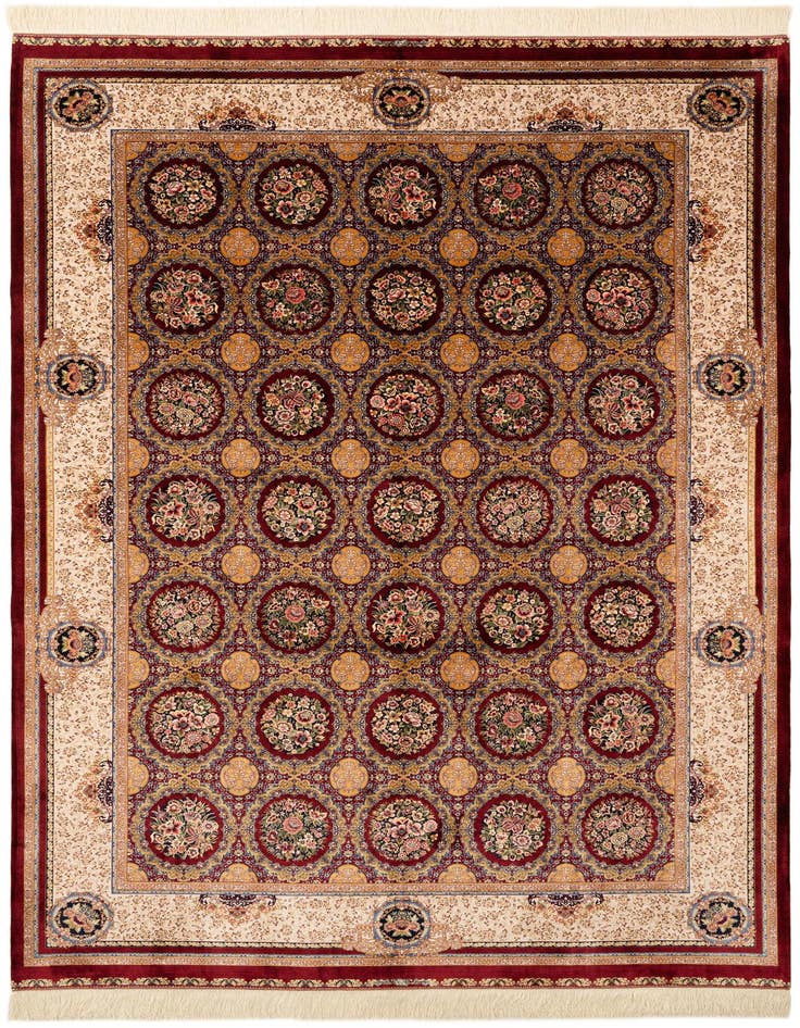 Detail image of  6' 6 x 9' 7 Ghom Design Rug