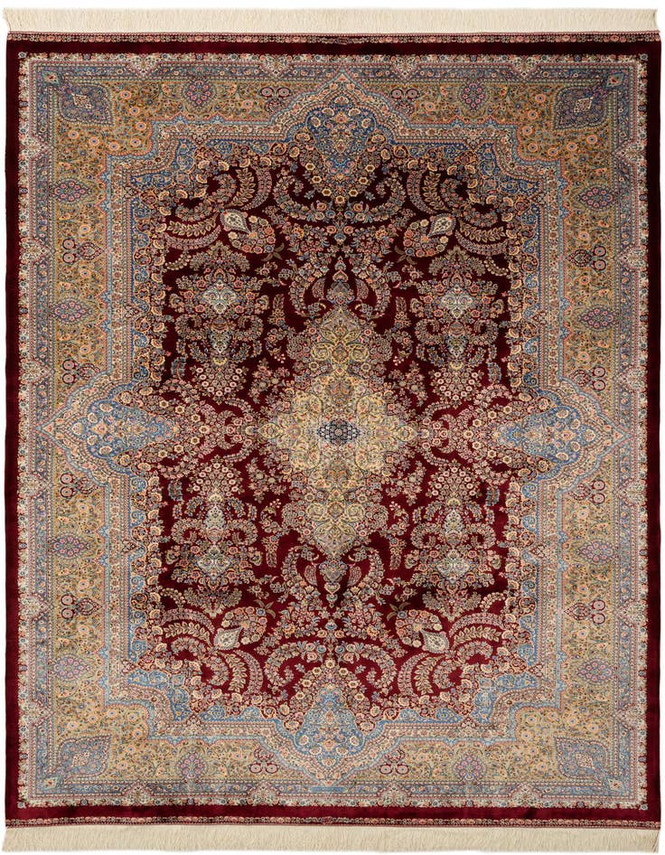 Detail image of  6' 6 x 9' 8 Ghom Design Rug