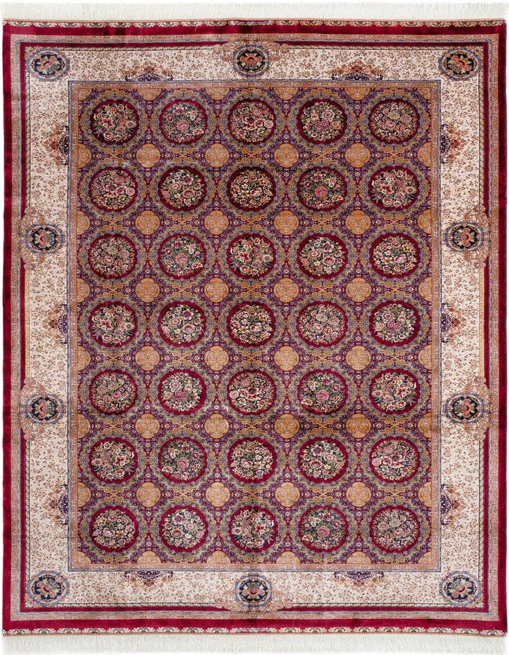 Detail image of  6' 7 x 9' 10 Ghom Design Rug