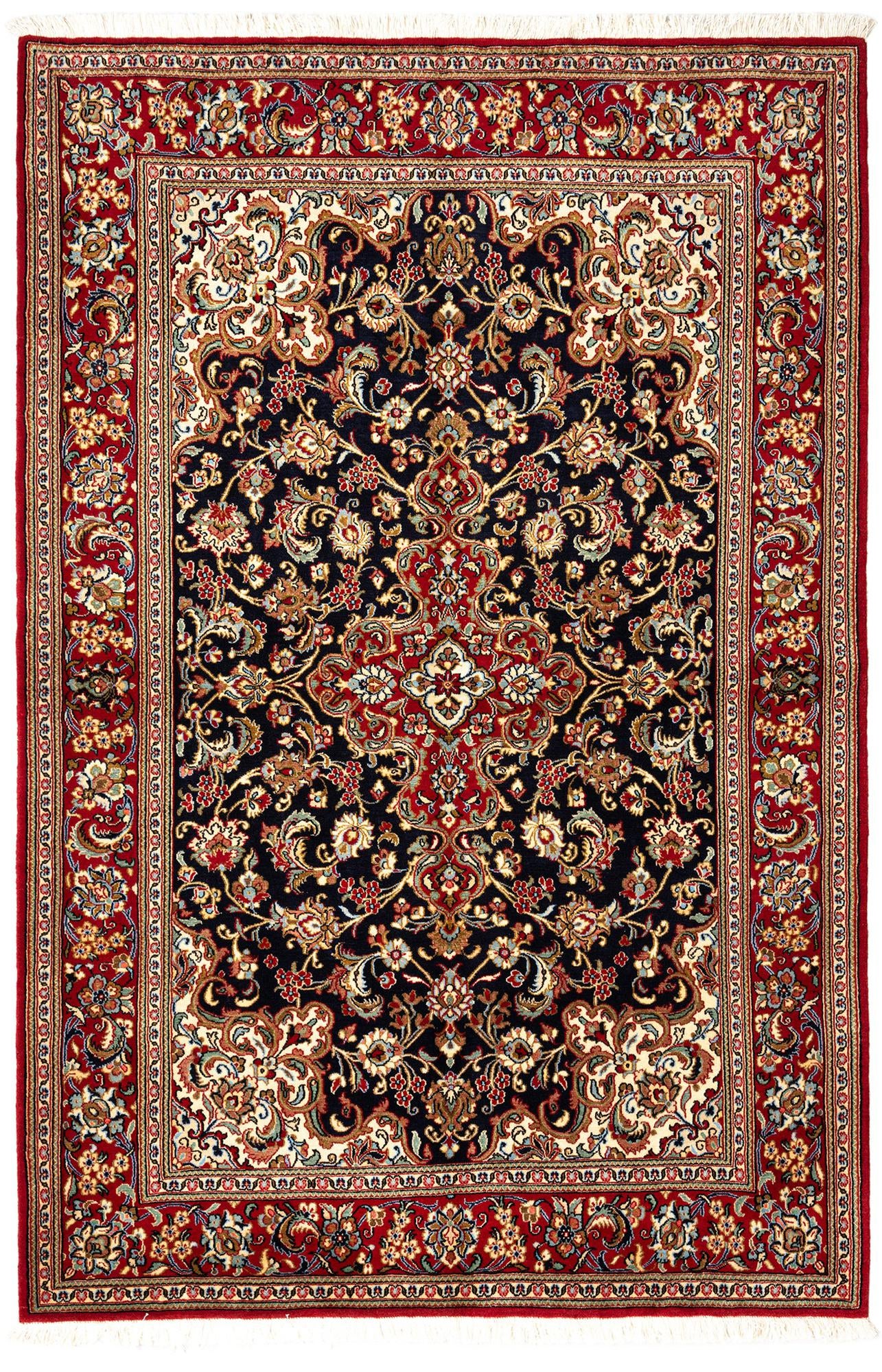 Red 4' 9 x 7' 1 Ghom Rug | Rugs.com