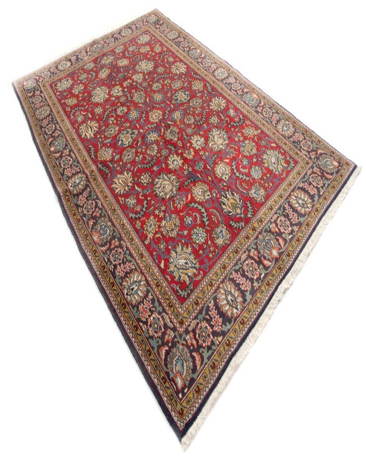 Detail image of  5' 7 x 8' 4  Hand Knotted Ghom Persian Wool Rug