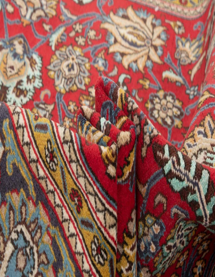 Detail image of  5' 7 x 8' 4  Hand Knotted Ghom Persian Wool Rug