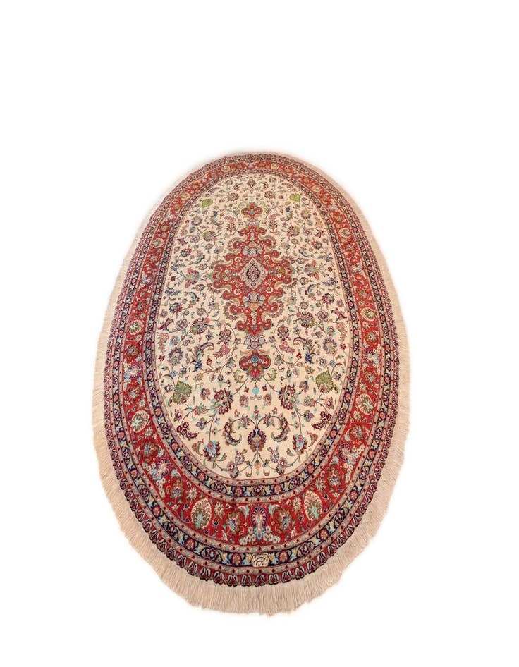 Detail image of  6' 7 x 11' 2  Hand Knotted Ghom Persian Rug