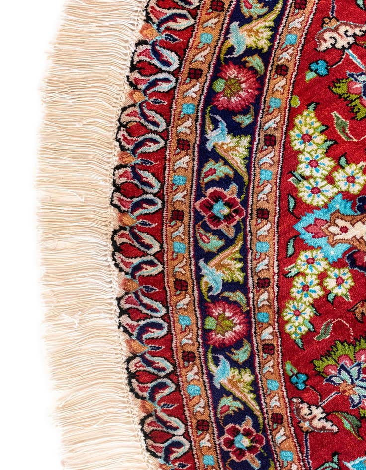 Detail image of  6' 7 x 11' 2  Hand Knotted Ghom Persian Rug