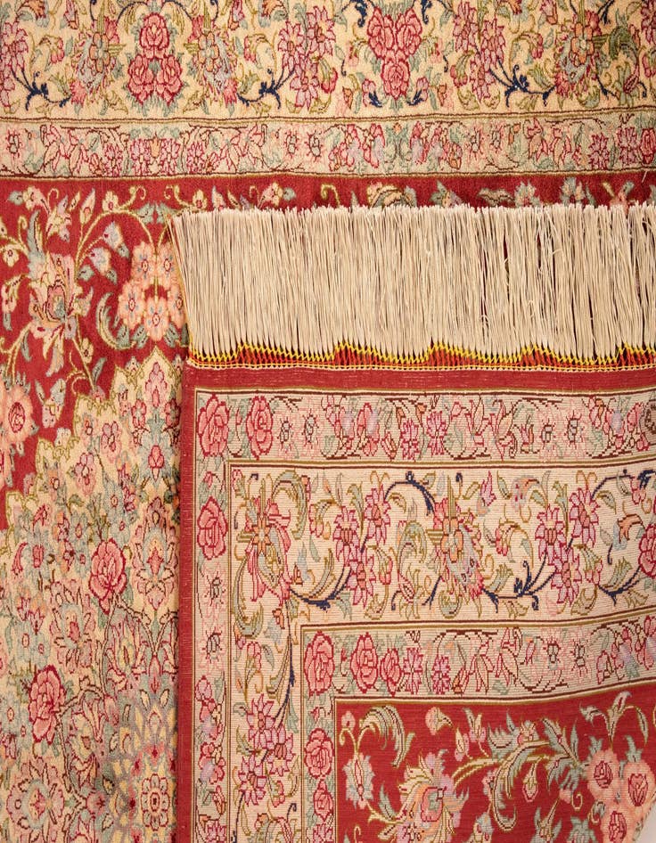 Detail image of  3' 3 x 4' 11 Ghom Silk Rug