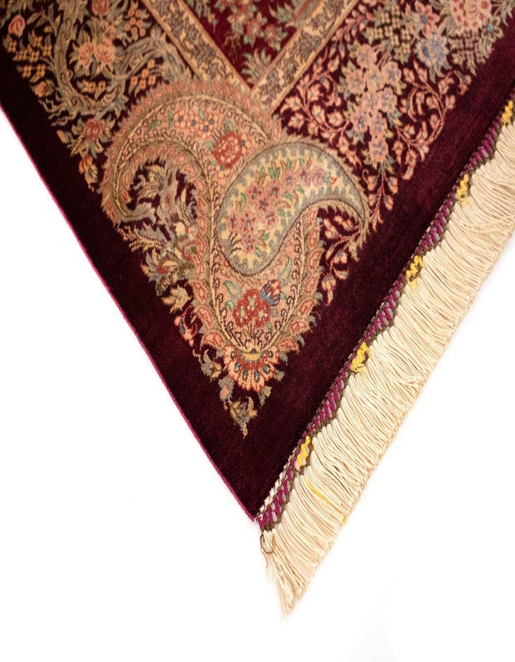 Detail image of  3' 3 x 4' 11 Ghom Silk Rug