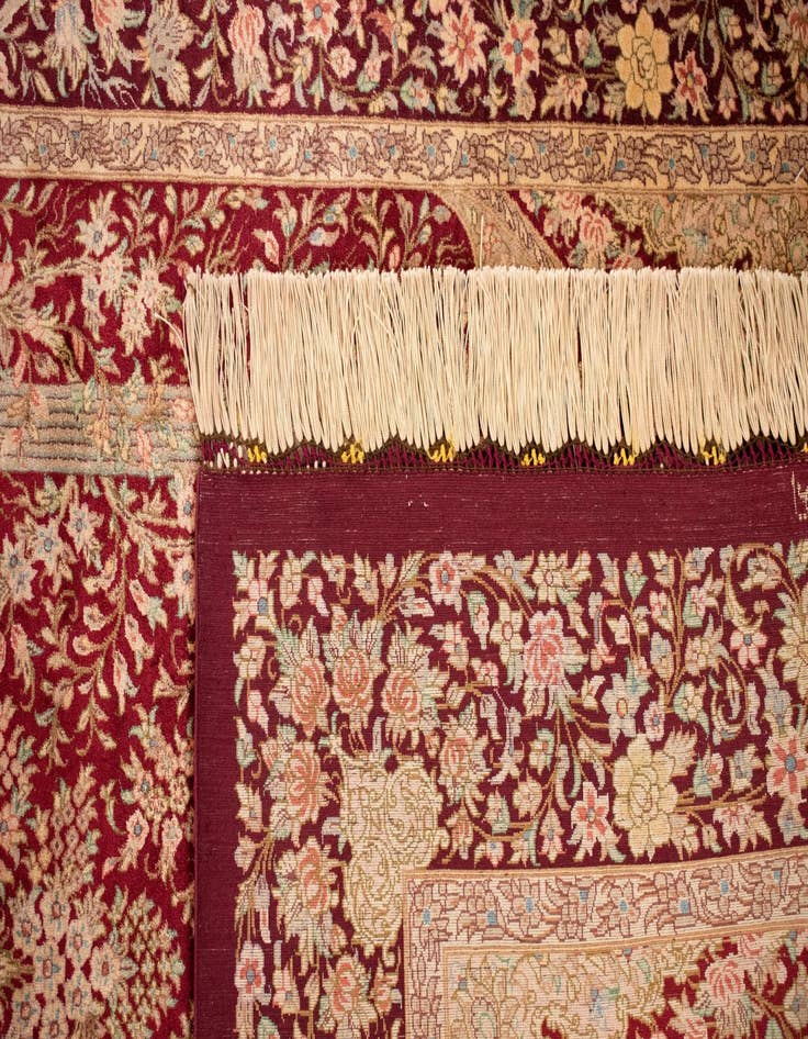 Detail image of  3' 3 x 4' 11 Ghom Silk Rug