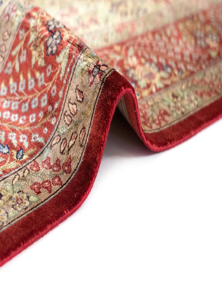 Detail image of  3' 4 x 5' Ghom Silk Rug