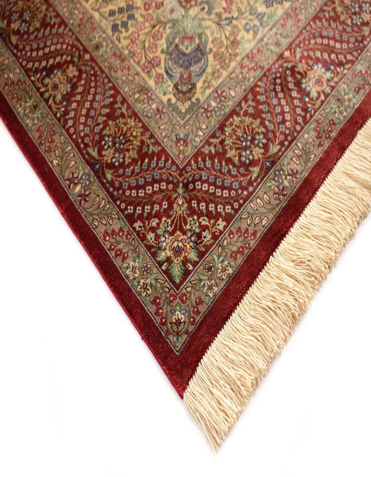 Detail image of  3' 4 x 5' Ghom Silk Rug