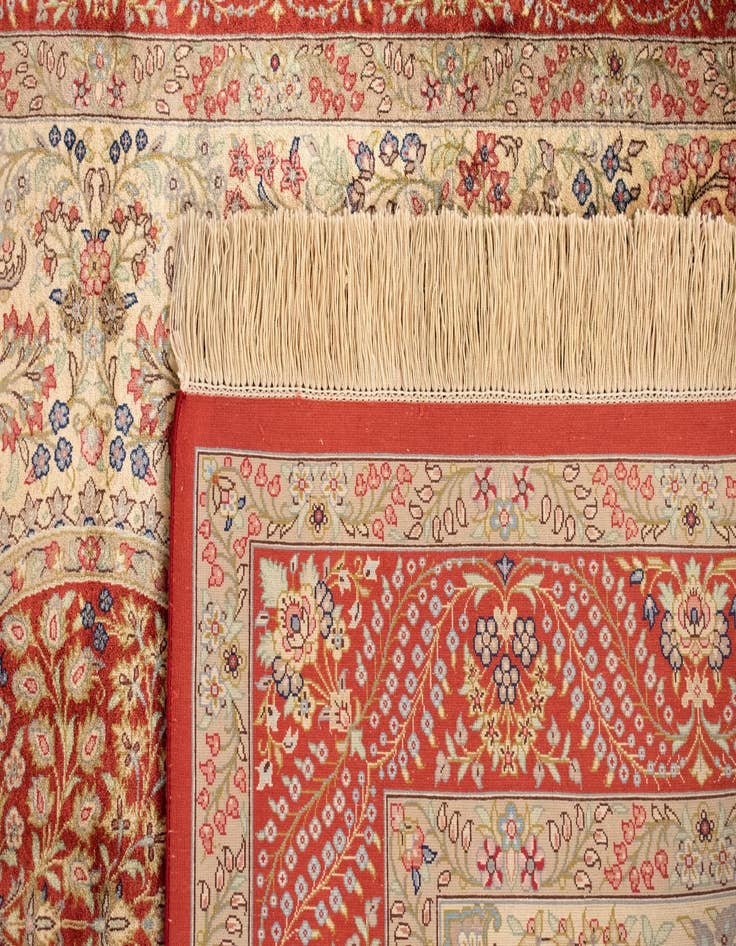 Detail image of  3' 4 x 5' Ghom Silk Rug